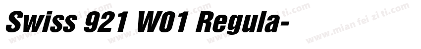 Swiss 921 W01 Regula字体转换